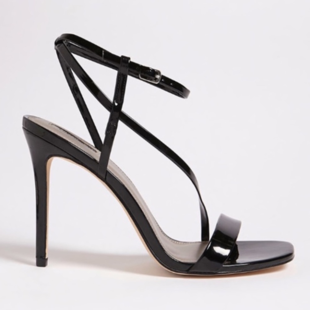 NWOT Elegant Strappy Black Open-Toe Stiletto Heels - Picture 6 of 6